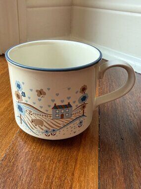 The Museum Collection Stoneware Bucolic Scene Mug by Hearthside Primitif